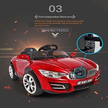 электромобиль: Rezin təkər,dəri oturacaqlı 5 yaşa qədər uşaqlar üçün Bmw elektromobil — 3