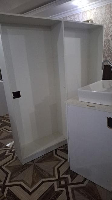 Mətbəx mebel dəsti və lavabo modulu - Rəng: ağ, parlaq səth -