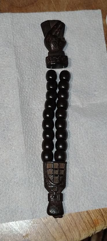 Aksesuarlar: Əl oyma dekorativ təsbeh/kəhrəba tipli bəzək əşyası — 2