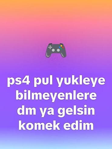 Xidmət: PS4 hesabına vəsait yükləmə üzrə kömək Təsvir: - PlayStation