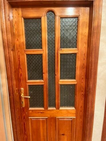 otaq qapıları taxta qapilar: Taxta şüşəli otaq qapıları 4 eded otaq qapilari Eni-80sm Uzun 194 — 2