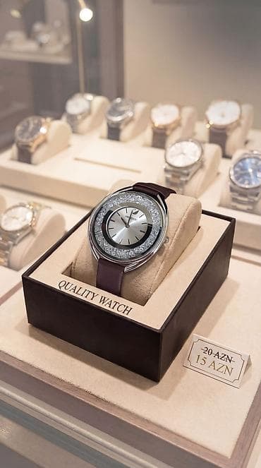 qadin saat: Qol saatı, Swarovski, rəng - Qəhvəyi — 1