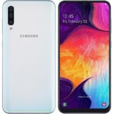 samsung tab 10 qiymeti: Samsung Galaxy A50, 128 GB, rəng - Ağ, İki sim kartlı, Face ID, Barmaq izi — 1