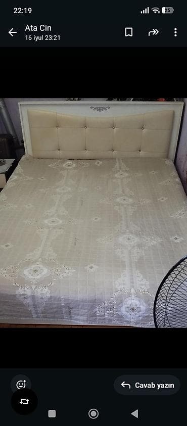 matras 160x200: Двуспальная кровать, Б/у — 2