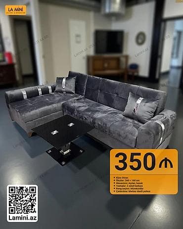 acilan divan: Künc divan – La Mini dizaynı - Ölçü: 260 × 160 sm - Mexanizm: açılan — 1