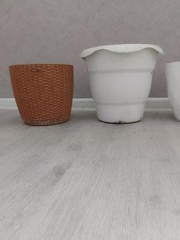 dibçək gül: Plastik güldanlar və saksılar dəsti Hamsi bir yerdə 10 manat.050 670 — 5