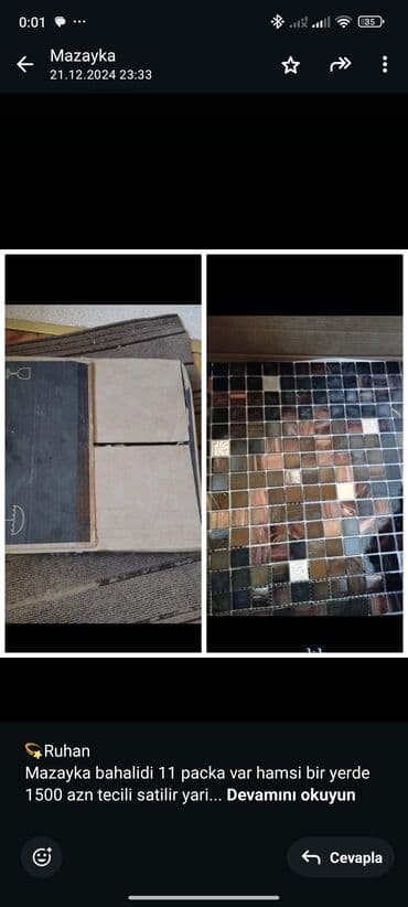 kafel və metlax: Mozaika plitə dəsti - Rəng palitrası: qəhvəyi, tünd qəhvəyi, qara və — 2