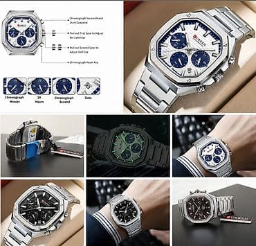 sımart saatlar: CURREN xronoqraf saat - Brend: CURREN, tam orijinal, ən yeni model — 1