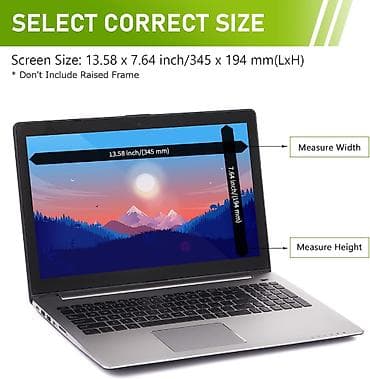 hp pavilion x360: 🛡 Screen Protector 15.6" (16:9) – 345×194mm 15.6 düym, 16:9 formatlı — 5