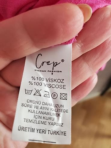 stringer alt geyimi: Qadın köynəyi – Crep Woman Fashion - Rəng: parlaq çəhrayı - Ölçü: L — 3