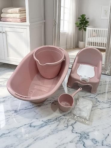 Körpə çimmə dəsti – 5 parçalı uşaq vanna desti 👶 Körpənizin rahat və