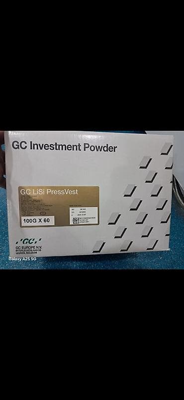 komin: GC LiSi PressVest – diş texnikası üçün investisiya tozu və mayesi — 1