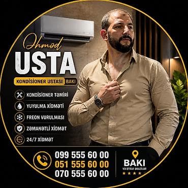 Kondisioner ustası – Bakı və ətraf ərazilər Xidmətlər: texniki baxis — 1