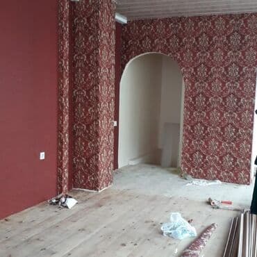 Plitə işləri: Kagiz oboylarin vurulmasi — 4