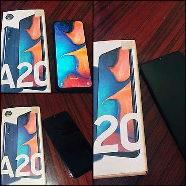 philips xenium 9@9q: Samsung Galaxy A20, 32 GB, rəng - Mavi, Barmaq izi — 1