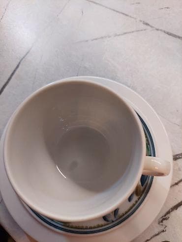 ağ süd: Qəhvə dəsti, rəng - Ağ, Farfor, Almaniya — 1