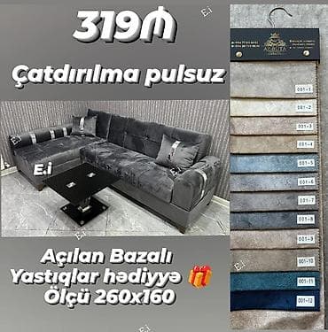 Künc divan, Açılan, Bazalı, Parça, Pulsuz çatdırılma