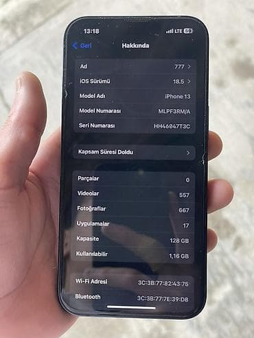 smartfon telefonlar: IPhone 13, 128 GB, Midnight, Face ID — 5