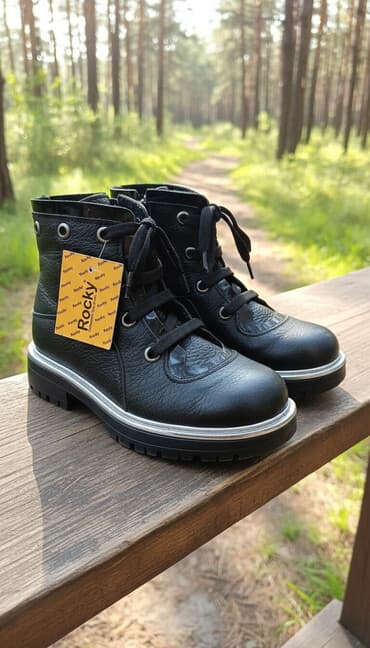 uşaq kalyasqa: Rocky ortopedik uşaq ayaqqabısı - Model: bağlamalı, qara rəng - Brend — 1