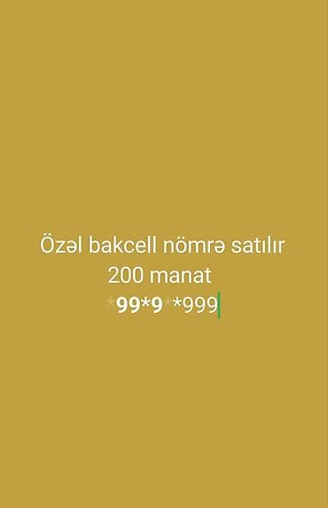 bmw e36 bufer: Bakcell nömrəsi satılır — 1