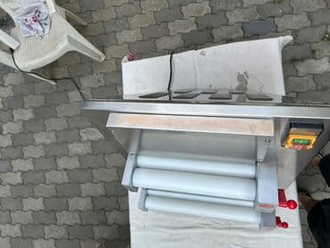 xamir yoyadigan aparat: Bu, xəmir yaymaq üçün istifadə olunan paslanmayan poladdan hazırlanmış — 3