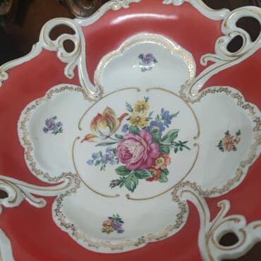 meyve qabı: Qedimi bowqab gdr 1950 illin İlemenau meysen buketi cox nadir antik — 2