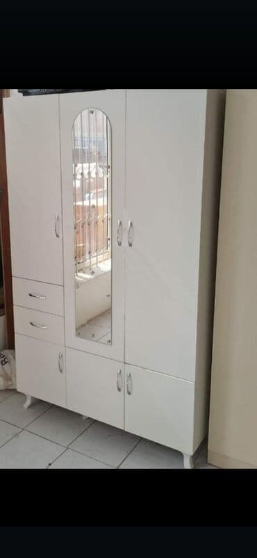 metbex şkafi: Yeni, Açılan, 3 qapılı Düz dolab, Qarderob, paltar dolabı — 9