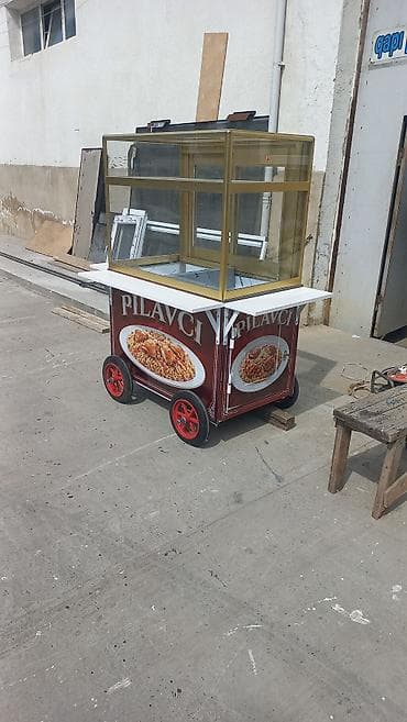 Pilav satışı üçün mobil arabacıq - Dörd təkərli, asan daşınan küçə — 3