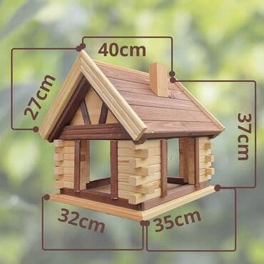 dovşan yuvası: Taxta it evi - Material: təbii ağac (taxta panellər), möhkəm karkas — 6