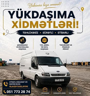 Yükdaşıma Xidmətləri - Şəhərdaxili və rayonlara daşınma - Yük, mebel