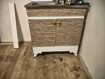 isqaflar: Mətbəx üçün qab yuyan lavabolu şkaf - Üst hissə: paslanmayan polad — 2