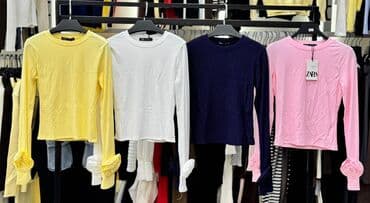 женские футболки и майки в полоску: Zerif bluz🌸🫶🏻 — 5