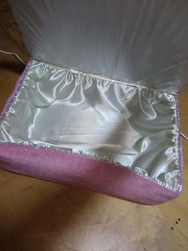 ev dekor: Məhsul: Dekorativ qutu/şkatülka - Material: Yumşaq məxməri parça ilə — 4