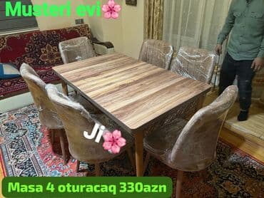 kuxna stul stol: 🇹🇷Turkiye istehsali. Metbex masa desti Masa 4oturacaq Masa 80*130 — 1