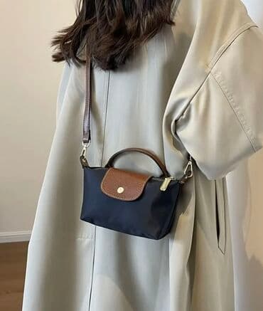 ağıllı saat irşad: Kompakt çiyin/çapraz çanta - Rəng: gövdə qara, detalları qəhvəyi - — 1