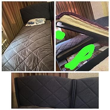 Təknəfərlik çarpayı, Bazalı, Matras ilə, Siyirməsiz