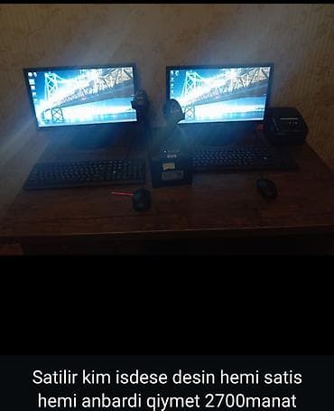 İki ədəd satış və anbar üçün komplekt POS/kompüter sistemi
