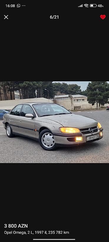 kask satış: Opel Omega: 2 l | 1996 il 4190000 km Sedan — 5