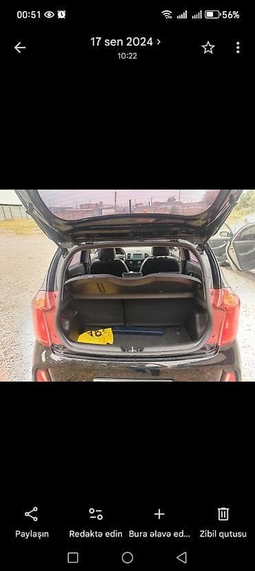 byd satilir: Kia Picanto, qara rəngli, 5 qapılı hetçbek. Texniki xüsusiyyətlər və — 6