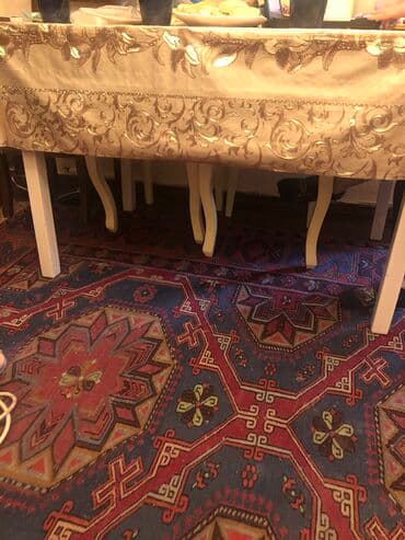 işlənmiş stol stul dəsti: Oturacaglarda var 4 edet oturacaglar biri 12 azn — 2