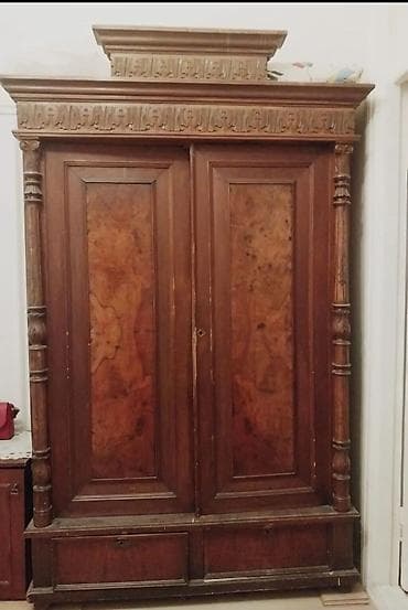 2 qapılı, Siyirməli, Qəhvəyi, Taxta, Açılan, Düz dolab