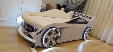 двухъярусная кровать машина: Новый, Односпальная кровать, Без подьемного механизма, С матрасом, Без выдвижных ящиков, Азербайджан — 7