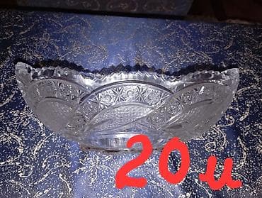 Kəsimli şüşə/kristal meyvə qabı - Material: kəsimli şüşə (kristal