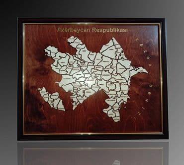 dünya fiziki xəritəsi: Təbii taxtadan Azərbaycan Respublikası xəritəsi. Tək nüsxədir — 1