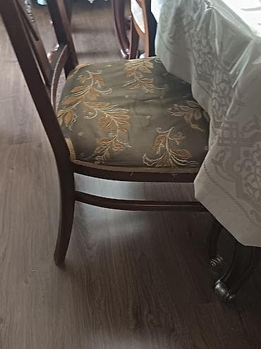 stol ev ucun: Klassik üslubda mebel dəsti - Divan: Taxta oyma detallar — 6