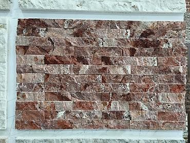 32 boru: Təbii daş üzlük panelləri – qırmızı-bənövşəyi tonlarda - Material — 1