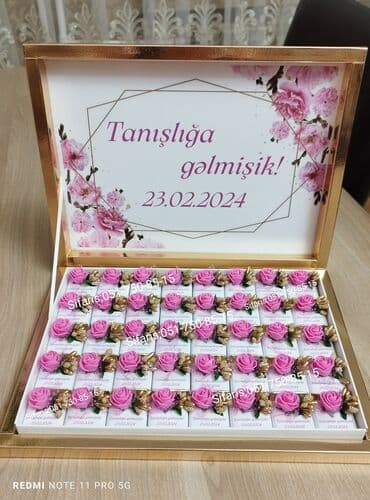 Elcilik xonca konfetleri sifarisle hazirlanir.Sifarisler en az 2-3 gun