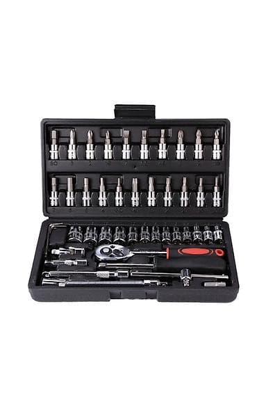 Mexanik alətlər dəsti – çoxfunksiyalı 1/4" və 3/8" qollar üçün bit və