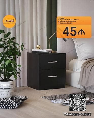 Tumba – lakonik və minimal dizayn - Ölçülər: dərinlik 40 sm ×