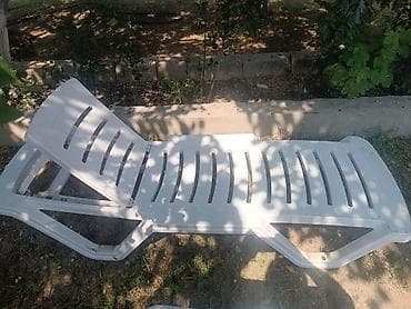 Mebel: Açıq havada istirahət üçün plastik şezlonq - Material: möhkəm, hava — 1
